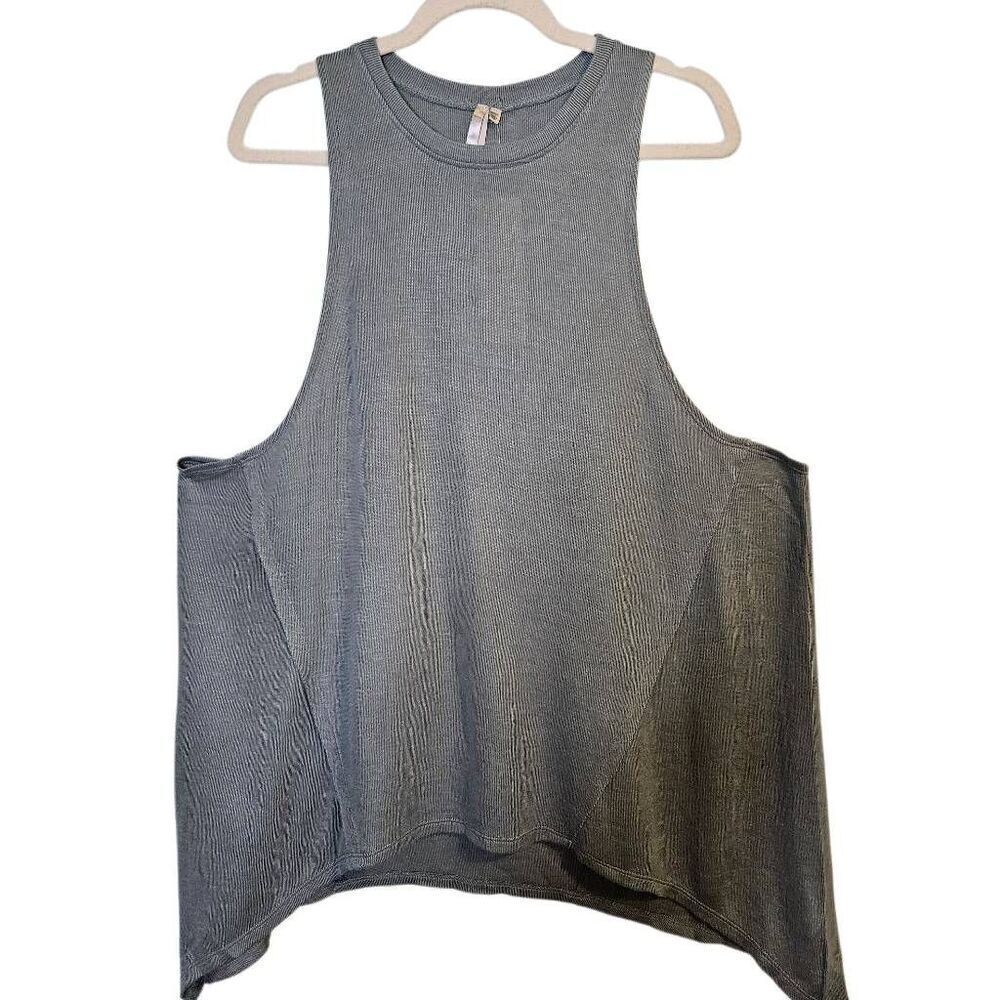 Mona B top, sleeveless sage flowy tank . One Size. #871